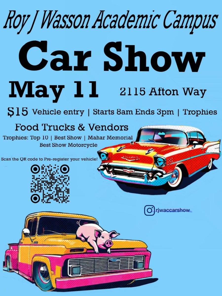 WASSON CAMPUS CAR SHOW ON MAY 11TH!